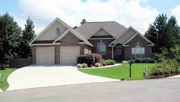 Craftsman, European, Traditional House Plan 59086 with 3 Beds, 2 Baths, 2 Car Garage Picture 1