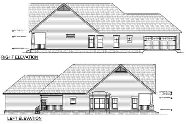 Cottage, Country, Craftsman House Plan 59147 with 3 Beds, 2 Baths, 2 Car Garage Picture 1