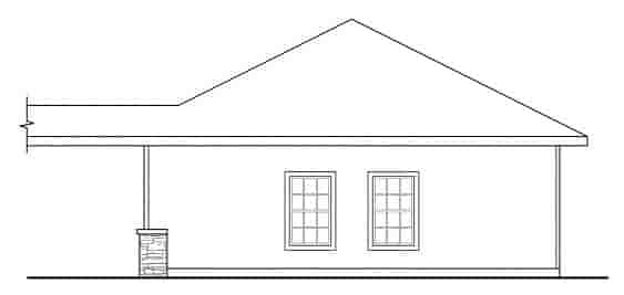 Ranch, Traditional 3 Car Garage Plan 59447 Picture 2