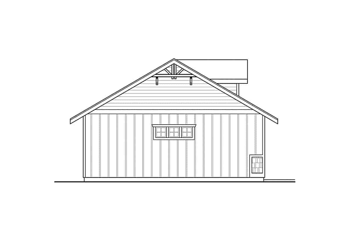 Country, Craftsman, Traditional 2 Car Garage Plan 59457 Picture 2