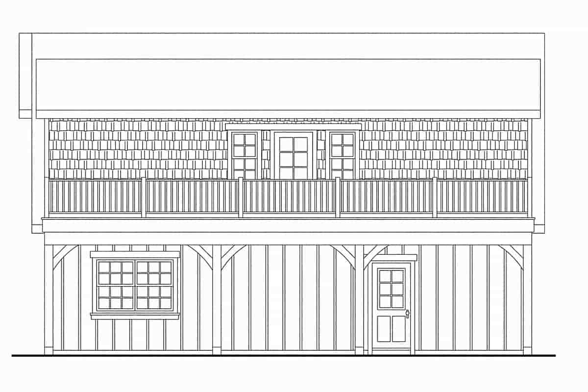 Bungalow, Cottage, Craftsman 2 Car Garage Apartment Plan 59475 Picture 1