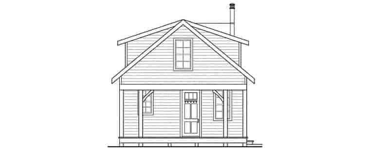 Cottage, Country House Plan 59485 with 1 Beds, 1 Baths Picture 1
