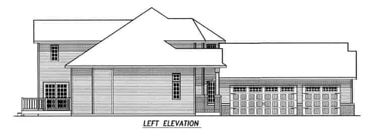 Traditional House Plan 59674 with 3 Beds, 4 Baths, 3 Car Garage Picture 1