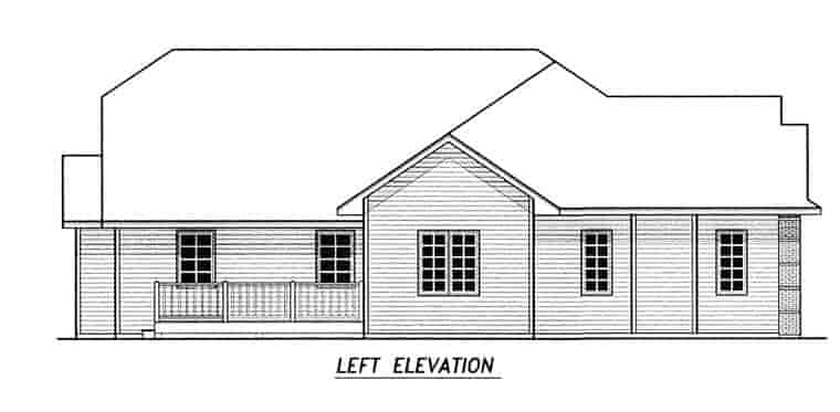 Traditional House Plan 59680 with 3 Beds, 2 Baths, 3 Car Garage Picture 1