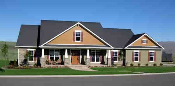 Cottage, Country, Craftsman House Plan 59947 with 4 Beds, 4 Baths, 3 Car Garage Picture 1