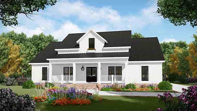 Country, Farmhouse, Ranch, Southern House Plan 59998 with 3 Beds, 3 Baths, 2 Car Garage Picture 1