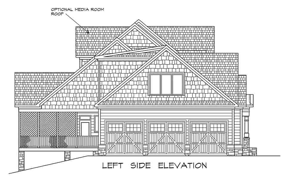 Craftsman, Traditional House Plan 60065 with 4 Beds, 5 Baths, 3 Car Garage Picture 2