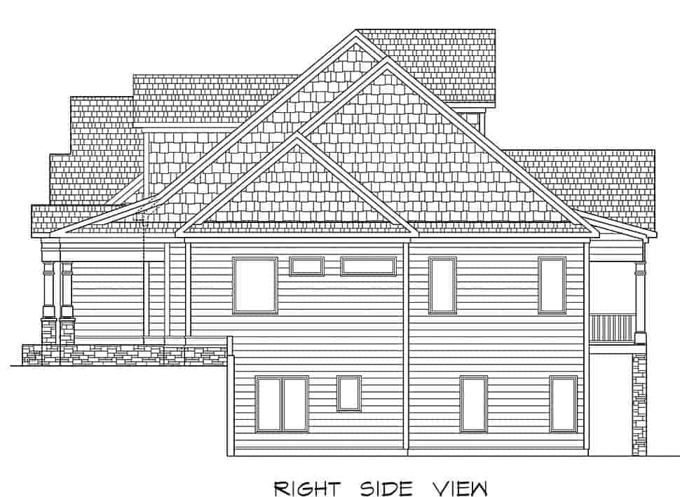 Craftsman, Traditional House Plan 60070 with 5 Beds, 5 Baths, 3 Car Garage Picture 1