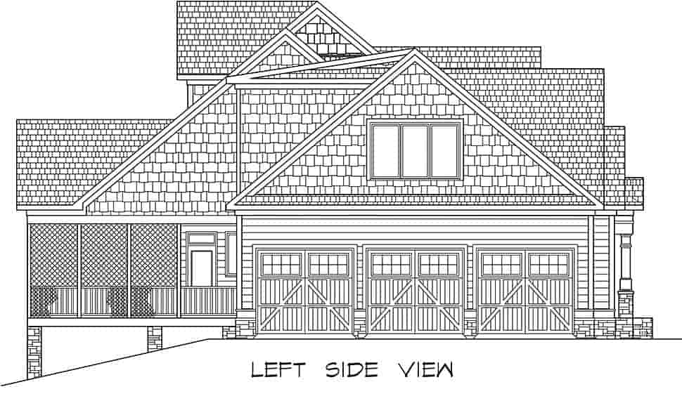 Craftsman, Traditional House Plan 60070 with 5 Beds, 5 Baths, 3 Car Garage Picture 2