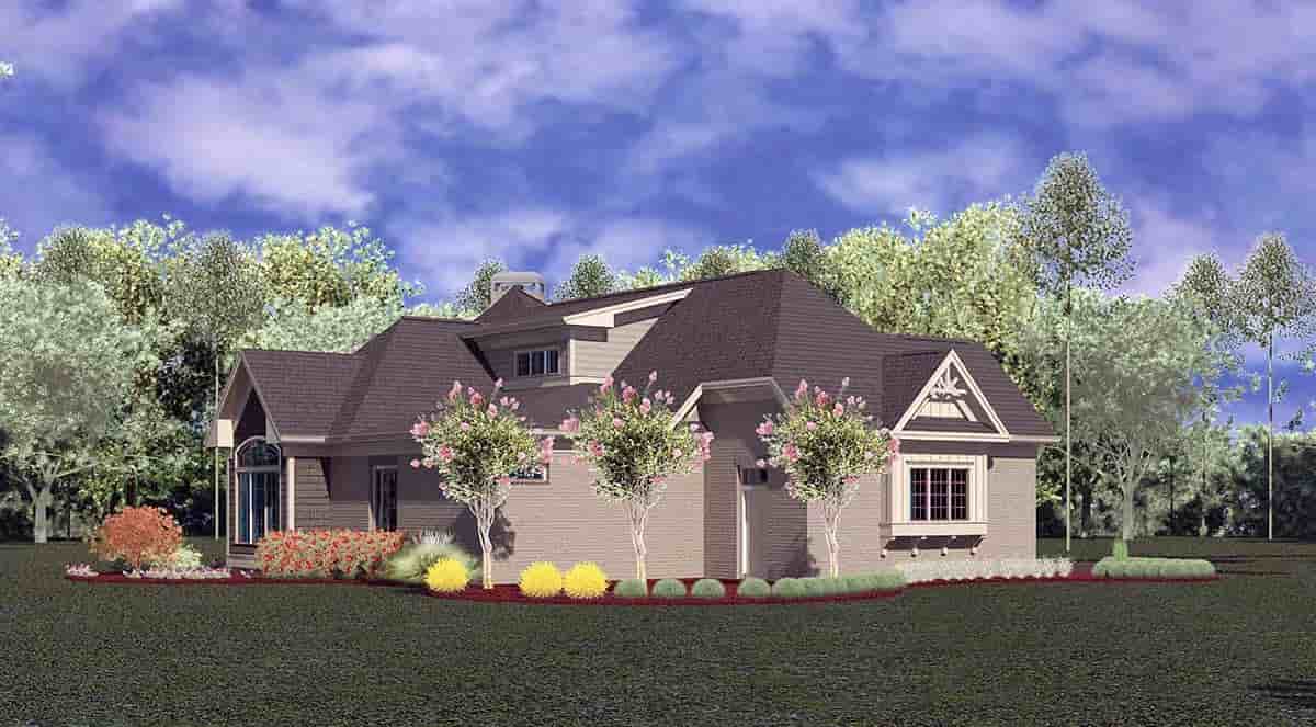 Craftsman, Ranch House Plan 60084 with 4 Beds, 4 Baths, 3 Car Garage Picture 2