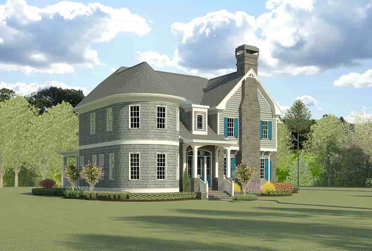 Cape Cod, French Country, Traditional House Plan 60090 with 4 Beds, 5 Baths, 3 Car Garage Picture 2