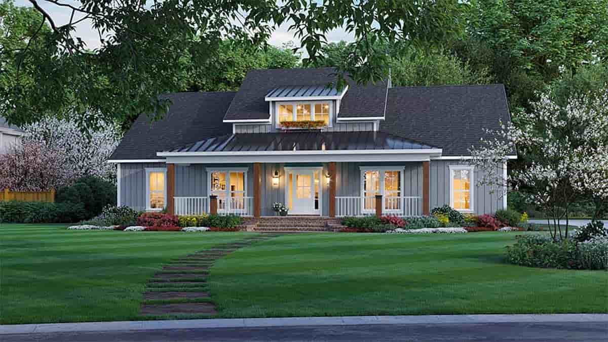 Country, Farmhouse, Ranch House Plan 60109 with 3 Beds, 3 Baths, 2 Car Garage Picture 1
