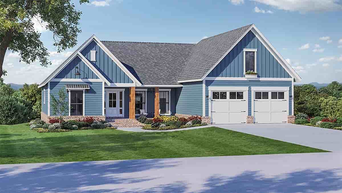 Country, Farmhouse, Ranch, Traditional House Plan 60110 with 4 Beds, 3 Baths, 2 Car Garage Picture 1