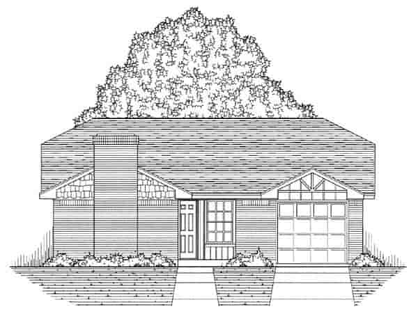 Country, Ranch, Traditional House Plan 60801 with 3 Beds, 2 Baths, 1 Car Garage Picture 4
