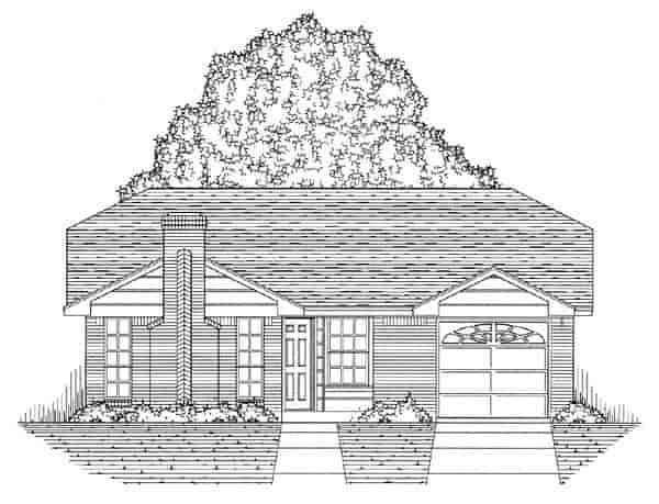 Country, Ranch, Traditional House Plan 60802 with 3 Beds, 2 Baths, 1 Car Garage Picture 4