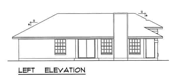 European, Narrow Lot, Traditional House Plan 60804 with 3 Beds, 2 Baths, 1 Car Garage Picture 1