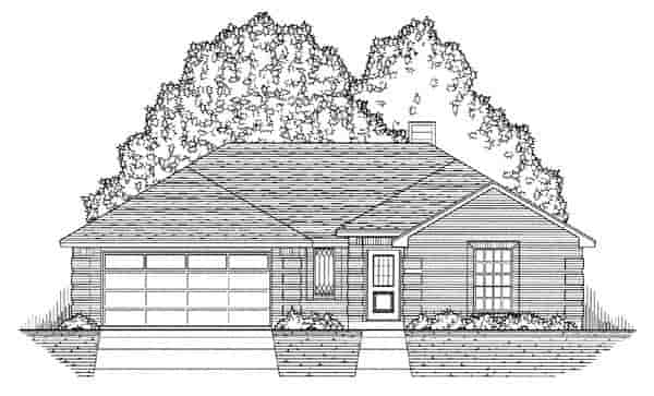 European, Traditional, Tudor House Plan 60807 with 3 Beds, 2 Baths, 2 Car Garage Picture 4