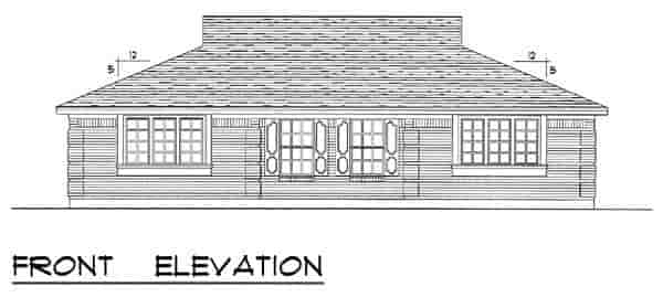 European, Tudor Multi-Family Plan 60808 with 4 Beds, 2 Baths Picture 3