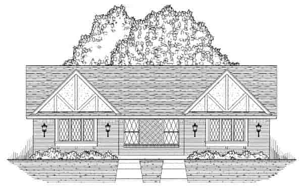 European, Tudor Multi-Family Plan 60810 with 4 Beds, 2 Baths Picture 4