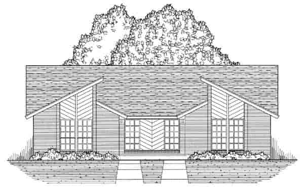 Contemporary Multi-Family Plan 60811 with 4 Beds, 2 Baths Picture 4