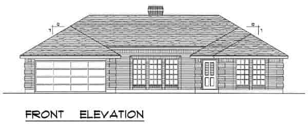 European, Traditional House Plan 60820 with 3 Beds, 2 Baths, 2 Car Garage Picture 3