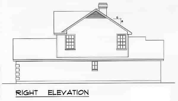 European, Narrow Lot, Traditional House Plan 60821 with 3 Beds, 3 Baths, 2 Car Garage Picture 2