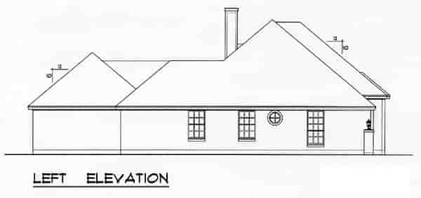 European, Traditional House Plan 60822 with 3 Beds, 2 Baths, 2 Car Garage Picture 1