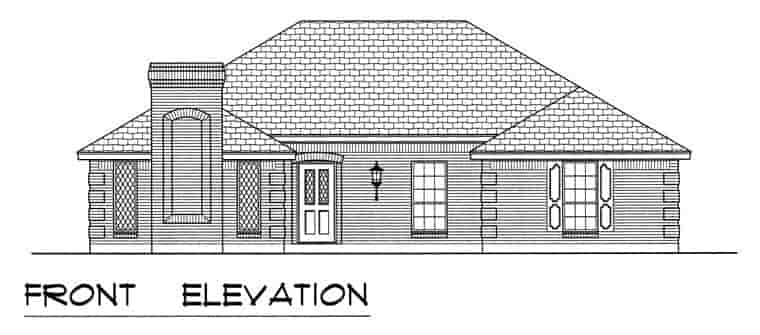 European, Traditional House Plan 60829 with 3 Beds, 2 Baths, 2 Car Garage Picture 3