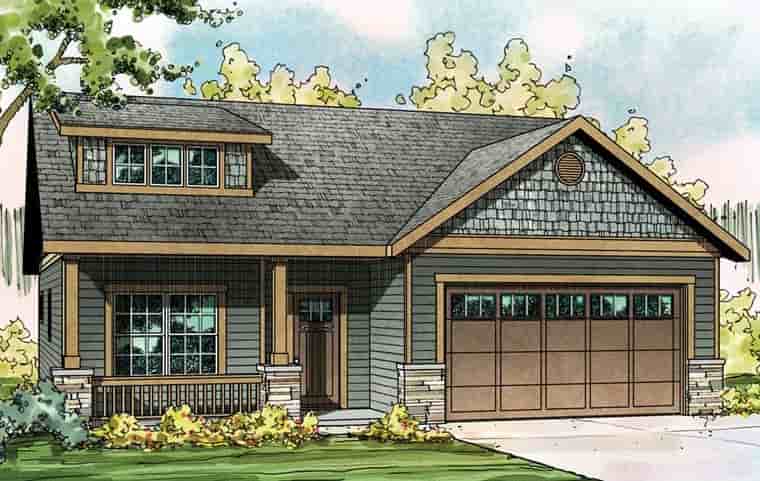 Bungalow, Contemporary, Craftsman, Ranch House Plan 60922 with 3 Beds, 3 Baths, 2 Car Garage Picture 9