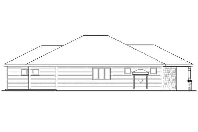 Bungalow, Cape Cod, Cottage, Craftsman House Plan 60930 with 3 Beds, 2 Baths, 2 Car Garage Picture 1