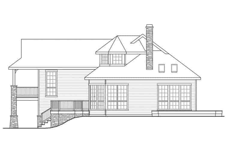 Cape Cod, Contemporary, Country, European, Tudor House Plan 60933 with 1 Beds, 2 Baths, 1 Car Garage Picture 2
