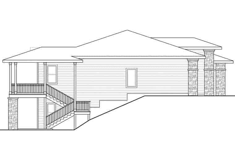 Bungalow, Craftsman, European, Prairie House Plan 60940 with 3 Beds, 3 Baths, 3 Car Garage Picture 1