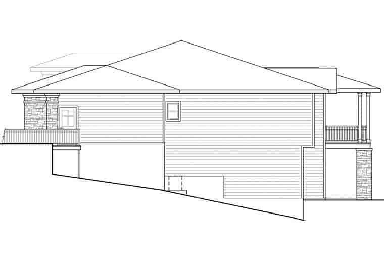 Bungalow, Craftsman, European, Prairie House Plan 60940 with 3 Beds, 3 Baths, 3 Car Garage Picture 2