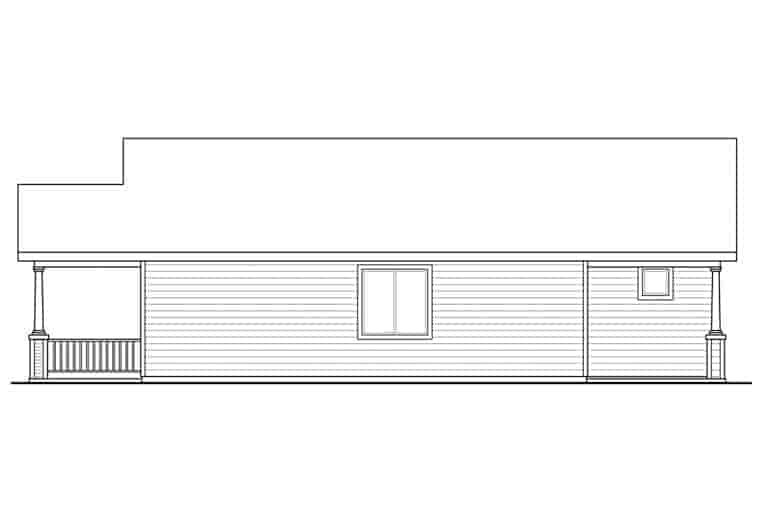 Bungalow, Cottage, Country House Plan 60969 with 3 Beds, 2 Baths Picture 2