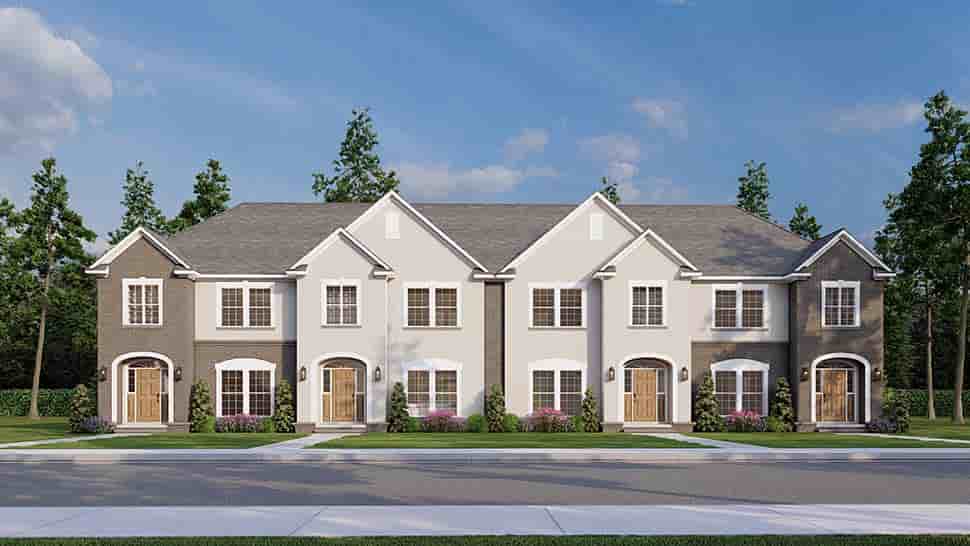 Multi-Family Plan 61158 with 8 Beds, 12 Baths Picture 3