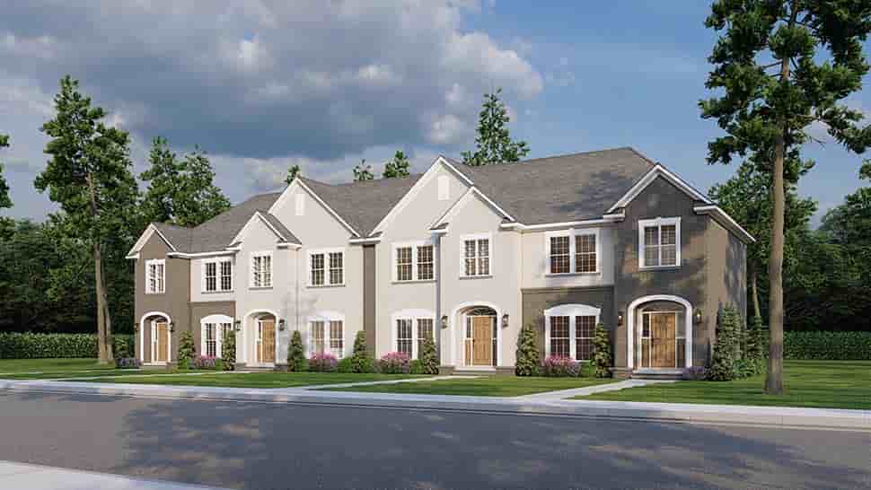 Multi-Family Plan 61158 with 8 Beds, 12 Baths Picture 4