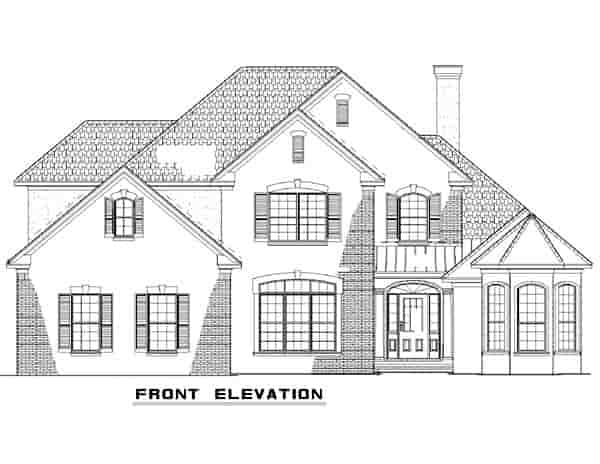 Traditional House Plan 61162 with 5 Beds, 3 Baths, 2 Car Garage Picture 3