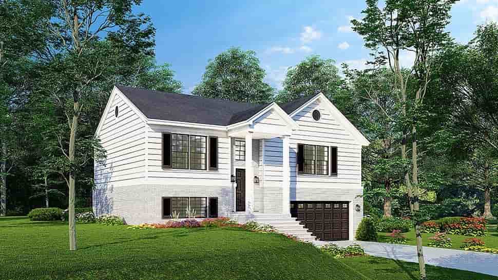 Colonial, Narrow Lot House Plan 61212 with 4 Beds, 3 Baths, 2 Car Garage Picture 3