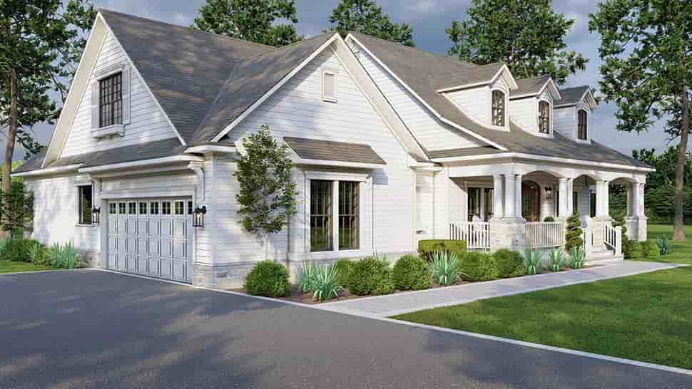Cape Cod, Country, Traditional House Plan 61219 with 4 Beds, 3 Baths, 2 Car Garage Picture 3