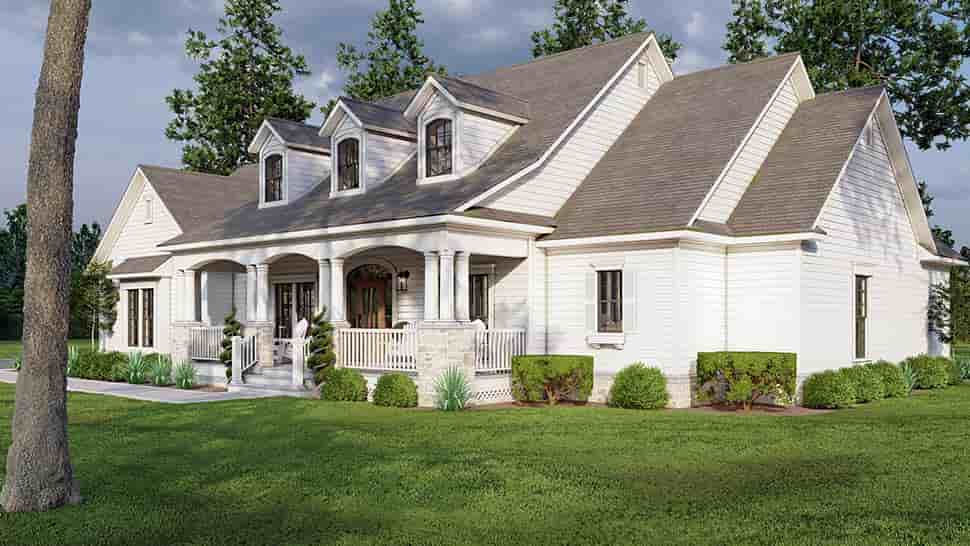 Cape Cod, Country, Traditional House Plan 61219 with 4 Beds, 3 Baths, 2 Car Garage Picture 4