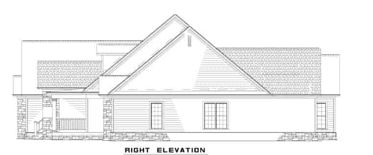 Country, Craftsman, Traditional House Plan 61323 with 4 Beds, 4 Baths, 4 Car Garage Picture 2