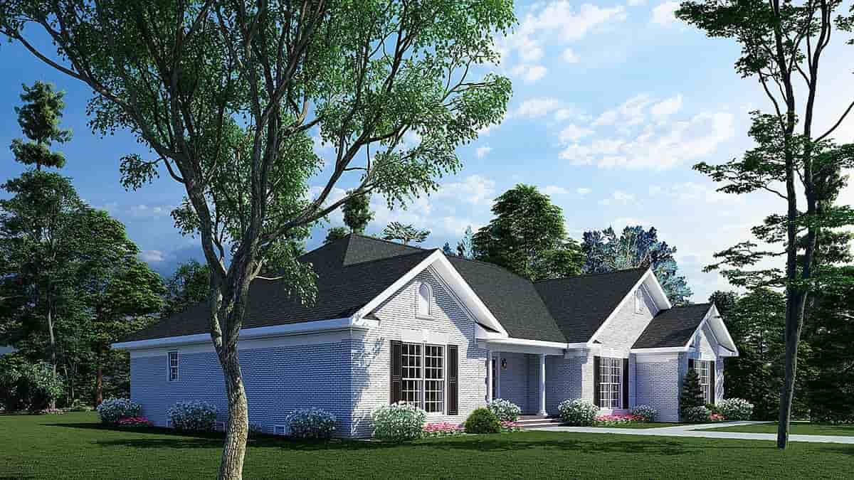 European, Traditional House Plan 61351 with 3 Beds, 3 Baths, 3 Car Garage Picture 2