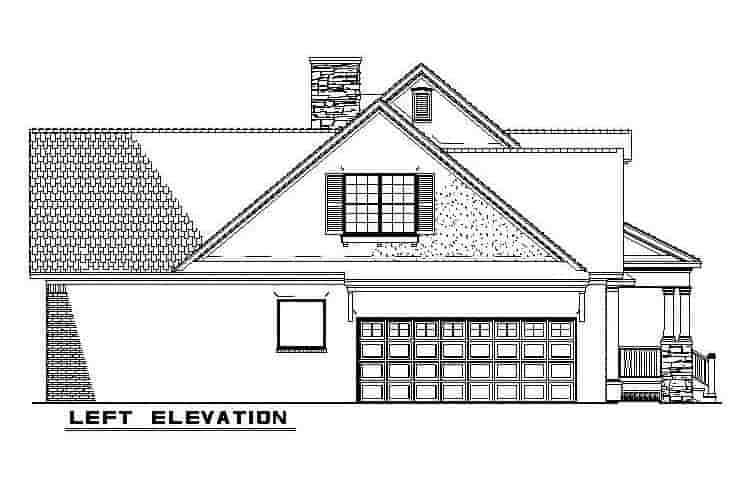 Country, Southern House Plan 61377 with 4 Beds, 3 Baths, 2 Car Garage Picture 1