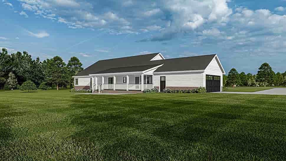 Country, One-Story, Ranch, Southern House Plan 61392 with 3 Beds, 2 Baths, 2 Car Garage Picture 3