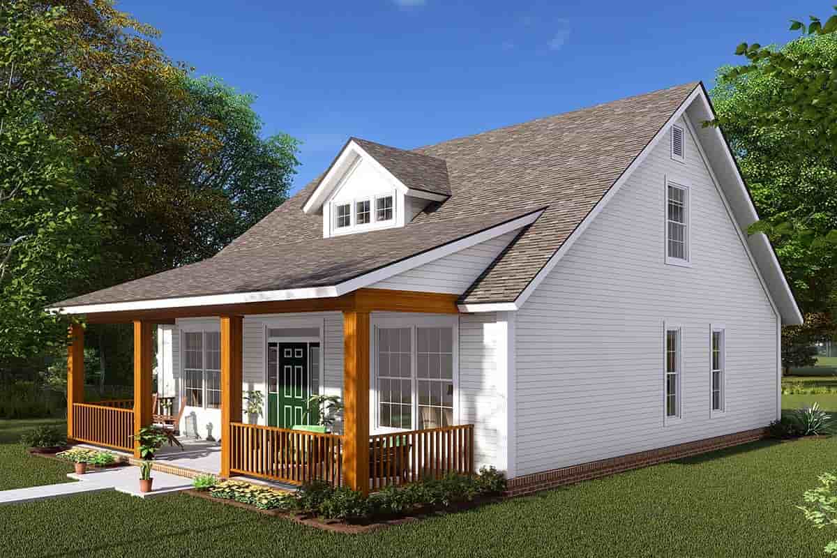 Cabin, Cape Cod, Southern House Plan 61405 with 3 Beds, 3 Baths Picture 1