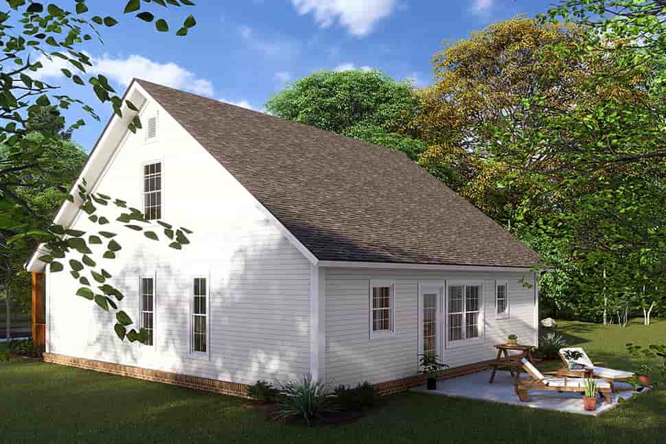 Cabin, Cape Cod, Southern House Plan 61405 with 3 Beds, 3 Baths Picture 4