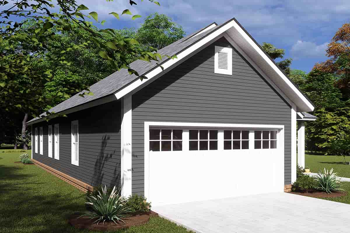 Traditional House Plan 61414 with 3 Beds, 2 Baths, 2 Car Garage Picture 2