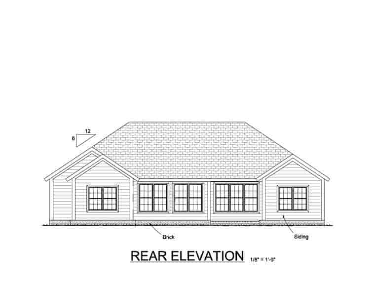 Traditional House Plan 61418 with 5 Beds, 3 Baths, 2 Car Garage Picture 8