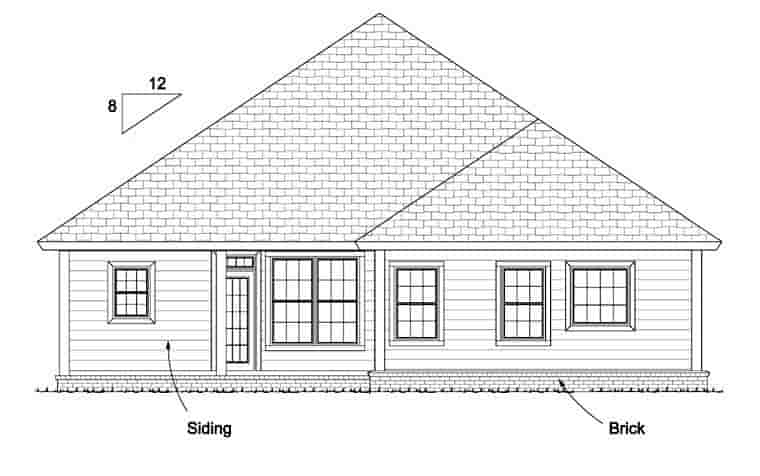 Traditional House Plan 61426 with 3 Beds, 2 Baths, 2 Car Garage Picture 6