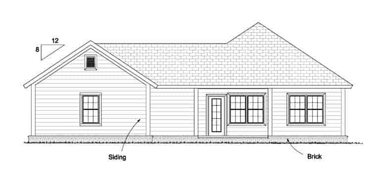 Traditional House Plan 61428 with 2 Beds, 2 Baths, 2 Car Garage Picture 6